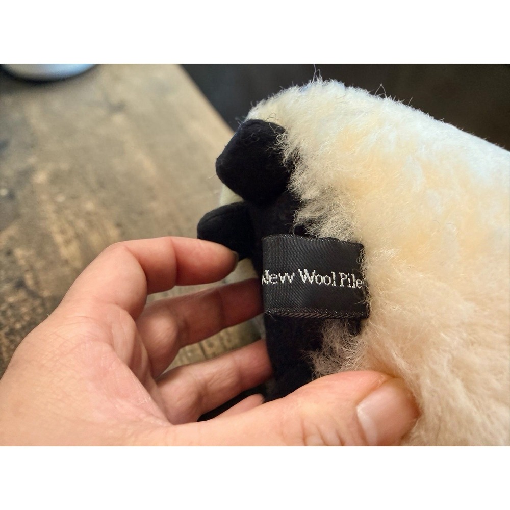 New Wool Pile Stuffed Sheep Plush Toy Collectible Pure Wool Animal Plush Item - Picture 8 of 10